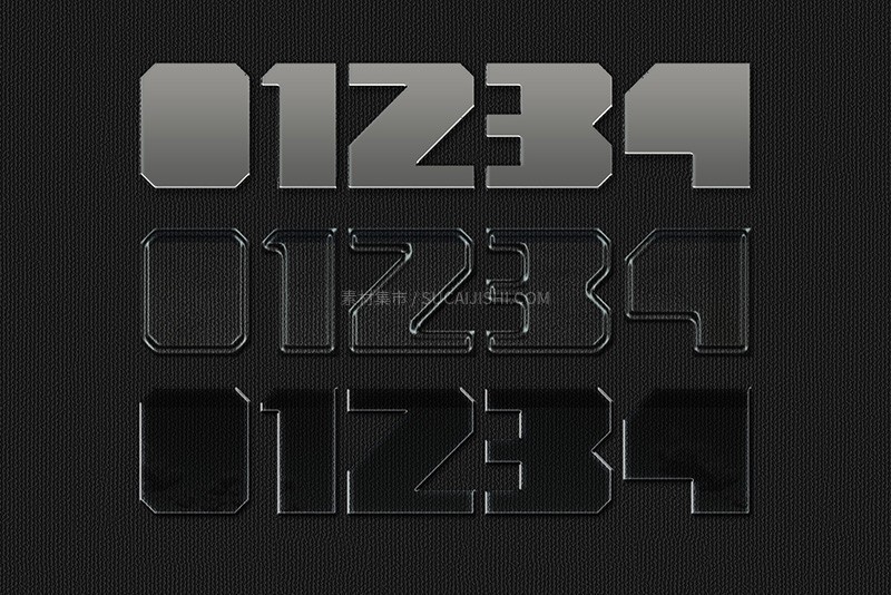 50+真实金属镀金镀铬质感PS样式 ASL PSD格式